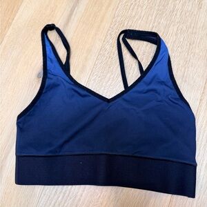 Ultracor Midnight Blue Sports Bra with Strappy Design